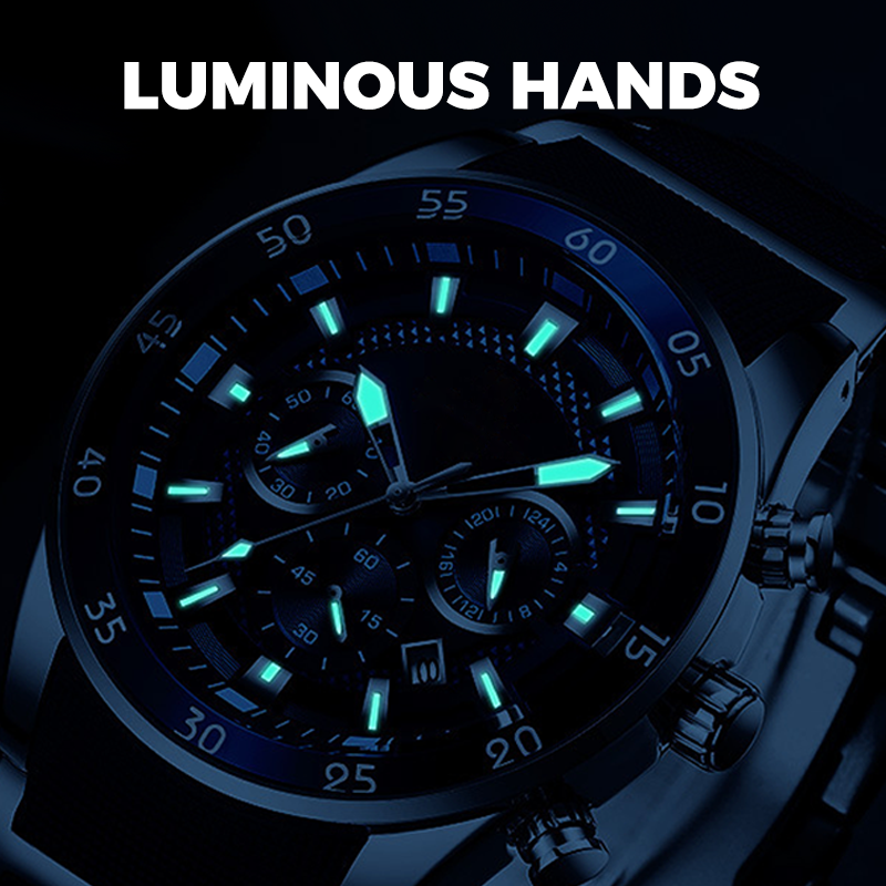 Men's Waterproof Multifunctional Quartz Watch